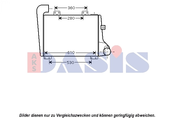 Intercooler, échangeur AKS DASIS 397005N