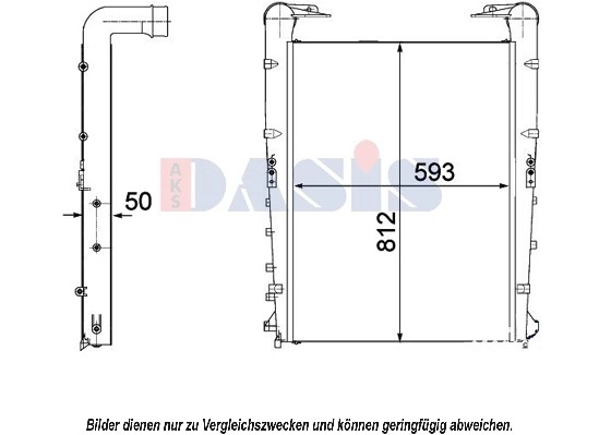 Intercooler, échangeur AKS DASIS 397017N