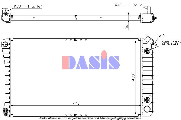 Radiateur, refroidissement du moteur AKS DASIS 520810N
