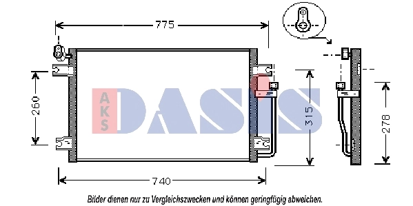 Condenseur, climatisation AKS DASIS 512007N