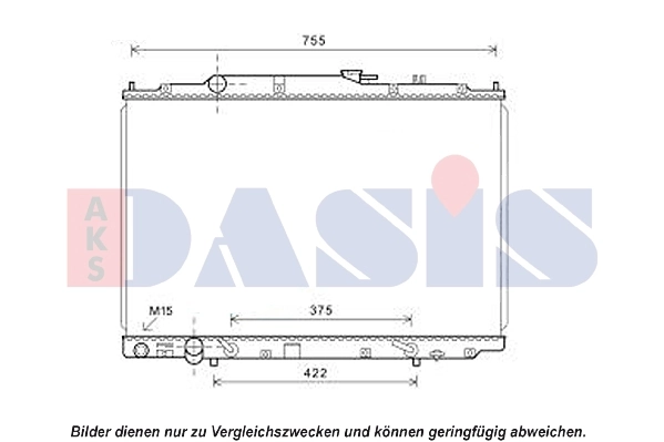 Radiateur, refroidissement du moteur AKS DASIS 100072N