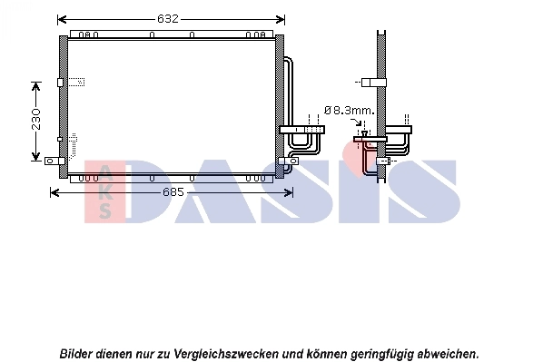 Condenseur, climatisation AKS DASIS 512036N