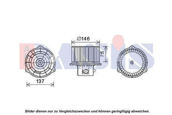 Moteur électrique, pulseur d'air habitacle AKS DASIS 870450N