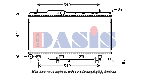 Radiateur, refroidissement du moteur AKS DASIS 350036N