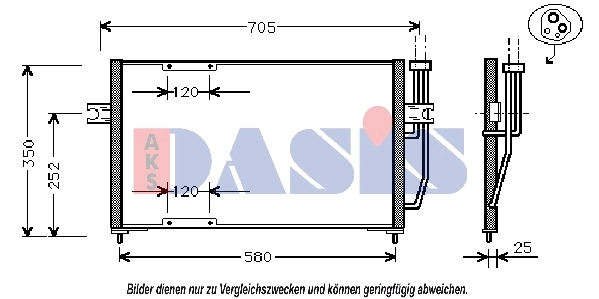 Condenseur, climatisation AKS DASIS 222190N