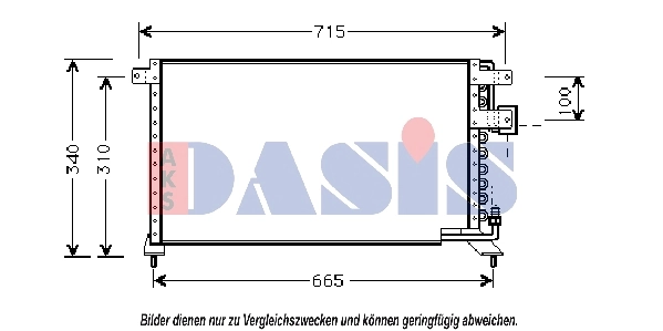 Condenseur, climatisation AKS DASIS 102020N