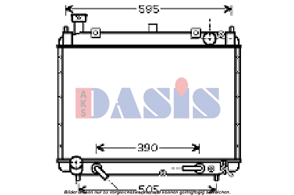 Radiateur, refroidissement du moteur AKS DASIS 210131N