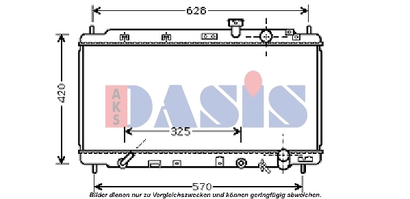 Radiateur, refroidissement du moteur AKS DASIS 100035N