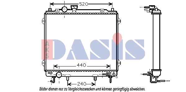 Radiateur, refroidissement du moteur AKS DASIS 510039N