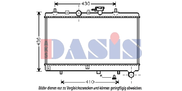 Radiateur, refroidissement du moteur AKS DASIS 510056N