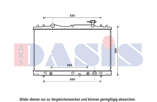 Radiateur, refroidissement du moteur AKS DASIS 320054N