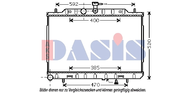 Radiateur, refroidissement du moteur AKS DASIS 070152N