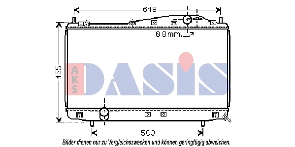 Radiateur, refroidissement du moteur AKS DASIS 510022N