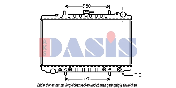 Radiateur, refroidissement du moteur AKS DASIS 070680N