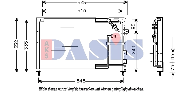 Condenseur, climatisation AKS DASIS 112030N