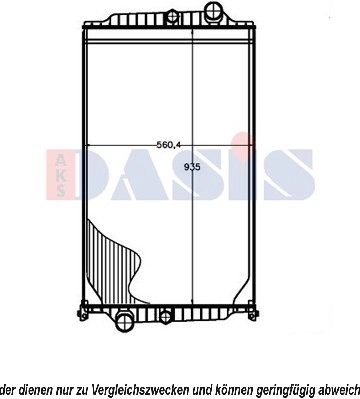 Radiateur, refroidissement du moteur AKS DASIS 280019N