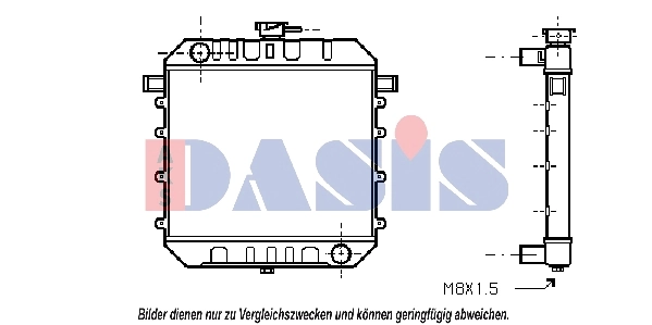 Radiateur, refroidissement du moteur AKS DASIS 150036N