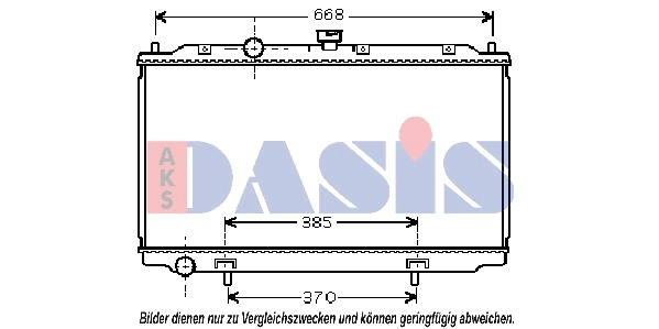 Radiateur, refroidissement du moteur AKS DASIS 070088N
