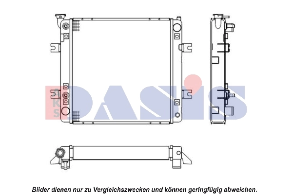 Radiateur, refroidissement du moteur AKS DASIS 430023N