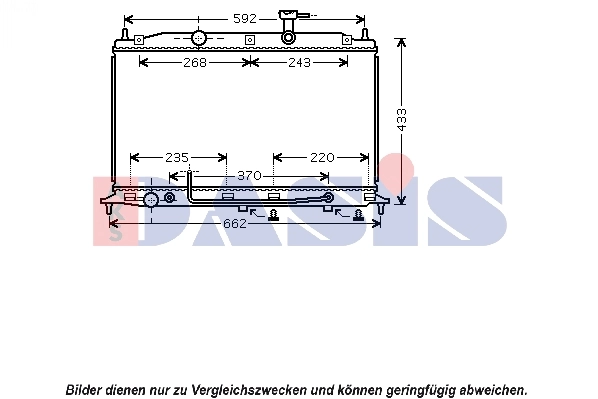 Radiateur, refroidissement du moteur AKS DASIS 560048N