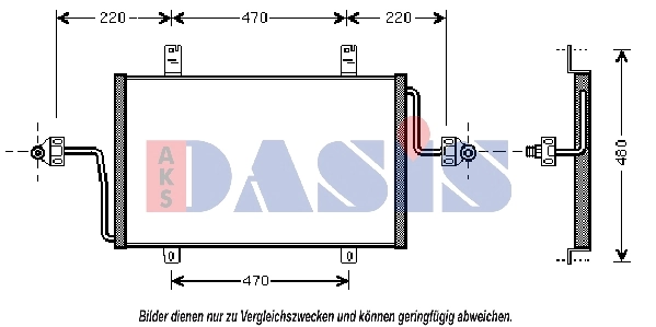 Condenseur, climatisation AKS DASIS 182450N