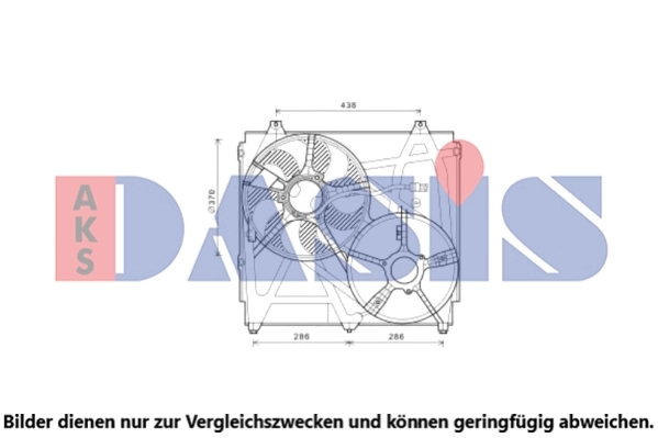 Ventilateur, refroidissement du moteur AKS DASIS 568103N