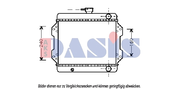 Radiateur, refroidissement du moteur AKS DASIS 320030N