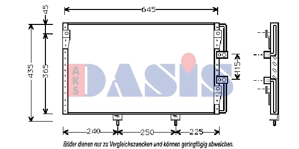 Condenseur, climatisation AKS DASIS 210065N