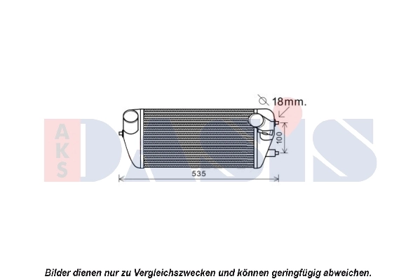 Intercooler, échangeur AKS DASIS 517008N