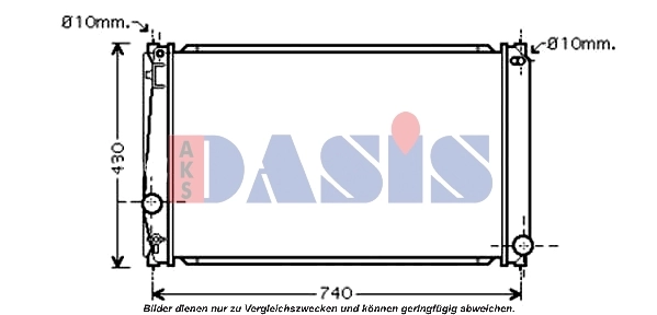 Radiateur, refroidissement du moteur AKS DASIS 210162N