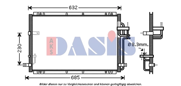Condenseur, climatisation AKS DASIS 512039N