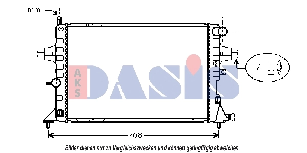 Radiateur, refroidissement du moteur AKS DASIS 150046N