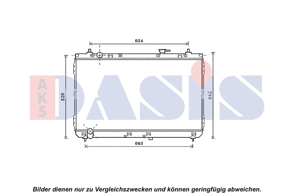 Radiateur, refroidissement du moteur AKS DASIS 510173N