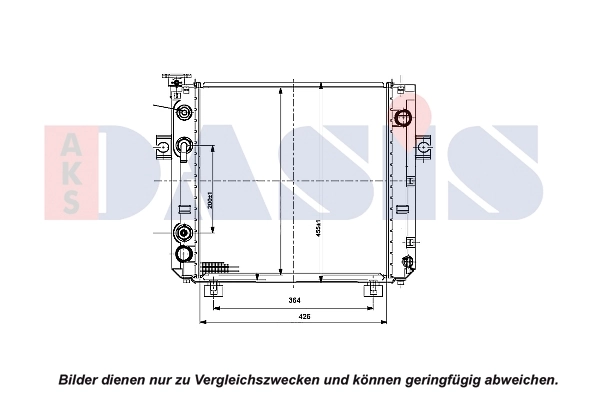 Radiateur, refroidissement du moteur AKS DASIS 440686N