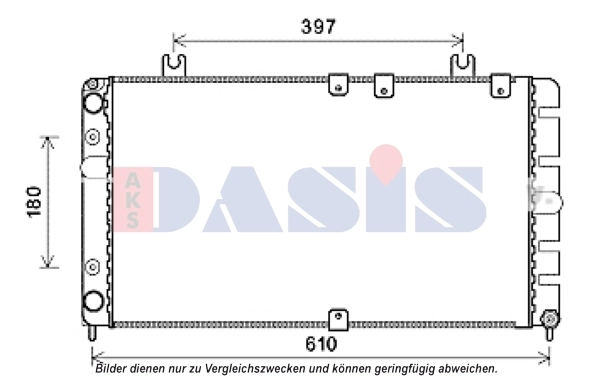 Radiateur, refroidissement du moteur AKS DASIS 490015N