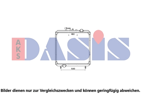 Radiateur, refroidissement du moteur AKS DASIS 440787N
