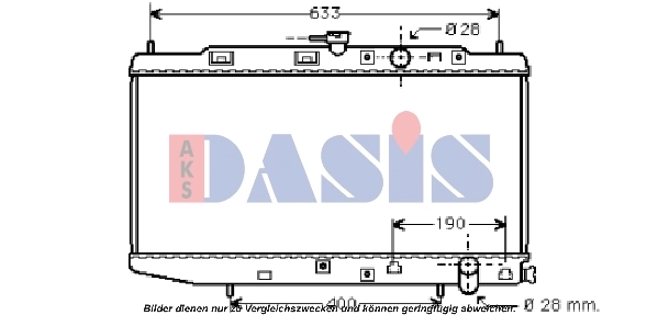 Radiateur, refroidissement du moteur AKS DASIS 100321N