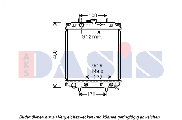 Radiateur, refroidissement du moteur AKS DASIS 360029N