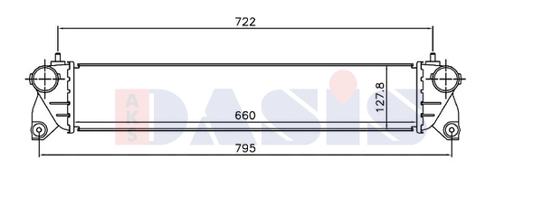 Intercooler, échangeur AKS DASIS 087028N
