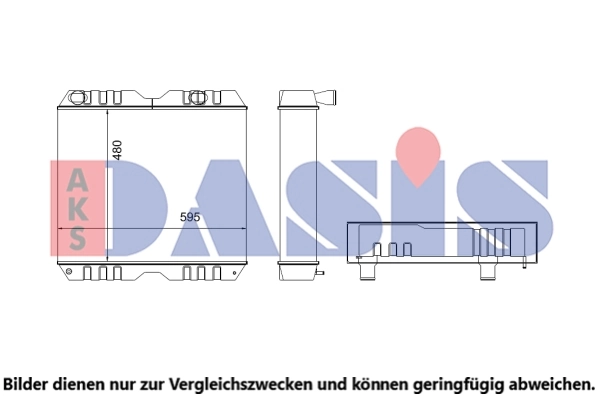 Radiateur, refroidissement du moteur AKS DASIS 440725N