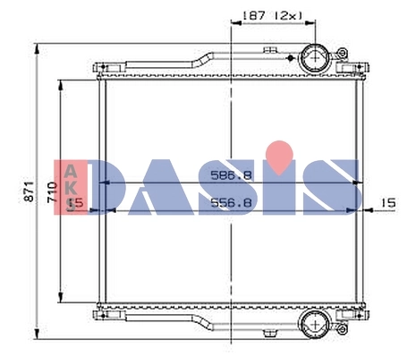 Radiateur, refroidissement du moteur AKS DASIS 390044S