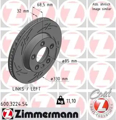 ZIMMERMANN 600.3224.54 — Диск гальмівний