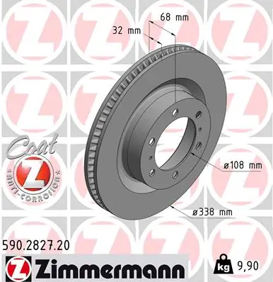 ZIMMERMANN 590.2827.20 — Гальмівний диск