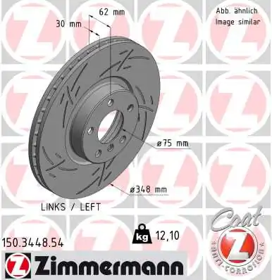 ZIMMERMANN 150.3448.54 — Диск гальмівний