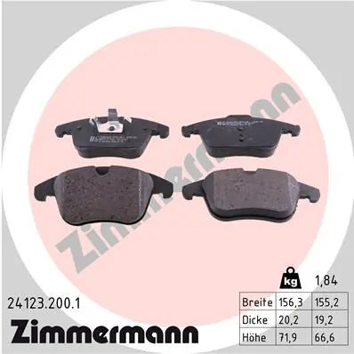 ZIMMERMANN 24123.200.1 — Гальмівні колодки, дискові