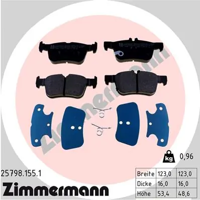 ZIMMERMANN 25798.155.1 — Гальмівні колодки, дискові