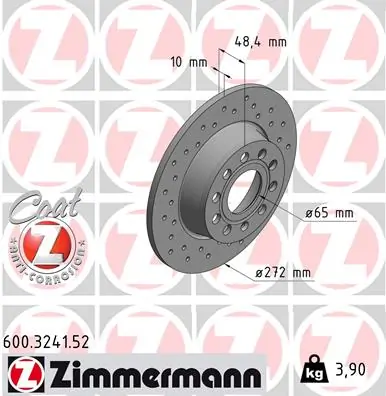 ZIMMERMANN 600.3241.52 — Гальмівний диск