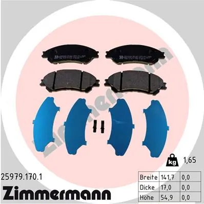 ZIMMERMANN 25979.170.1 — Гальмівні колодки, дискові