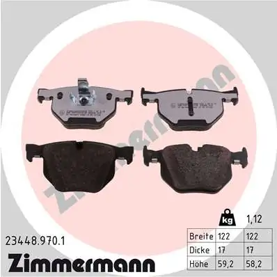 ZIMMERMANN 23448.970.1 — Колодки гальмівні дискові