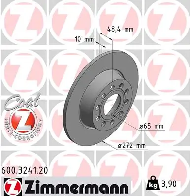 ZIMMERMANN 600.3241.20 — Гальмівний диск